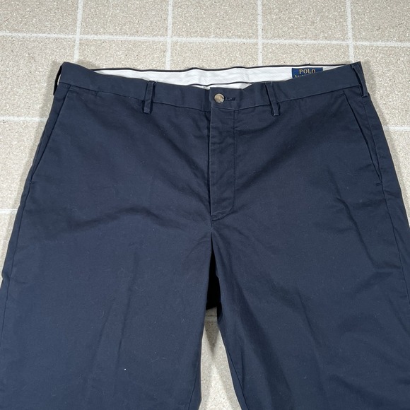 Polo Ralph Lauren Men's Stretch Slim Fit Chino Pants Navy Blue Size 38x30 - Picture 2 of 6